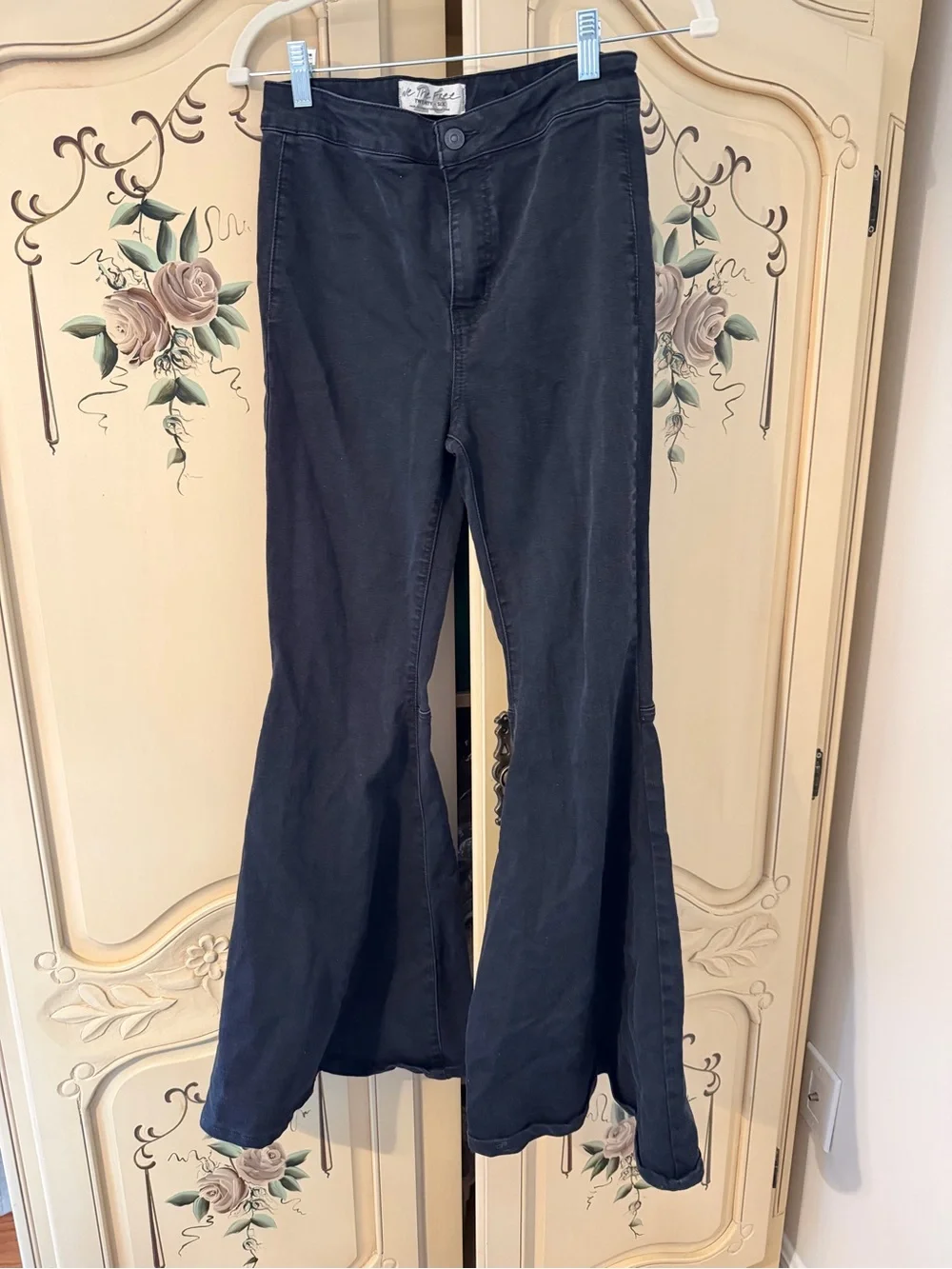 Free People Black Flare & Wide Leg Jeans